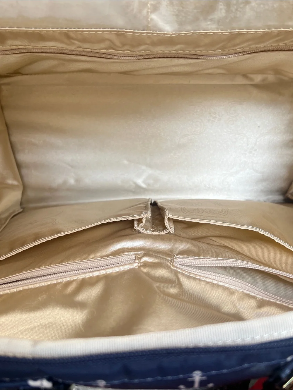 Ju-Ju-Be Navy Anchor Print Baby Bag